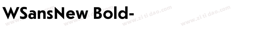WSansNew Bold字体转换